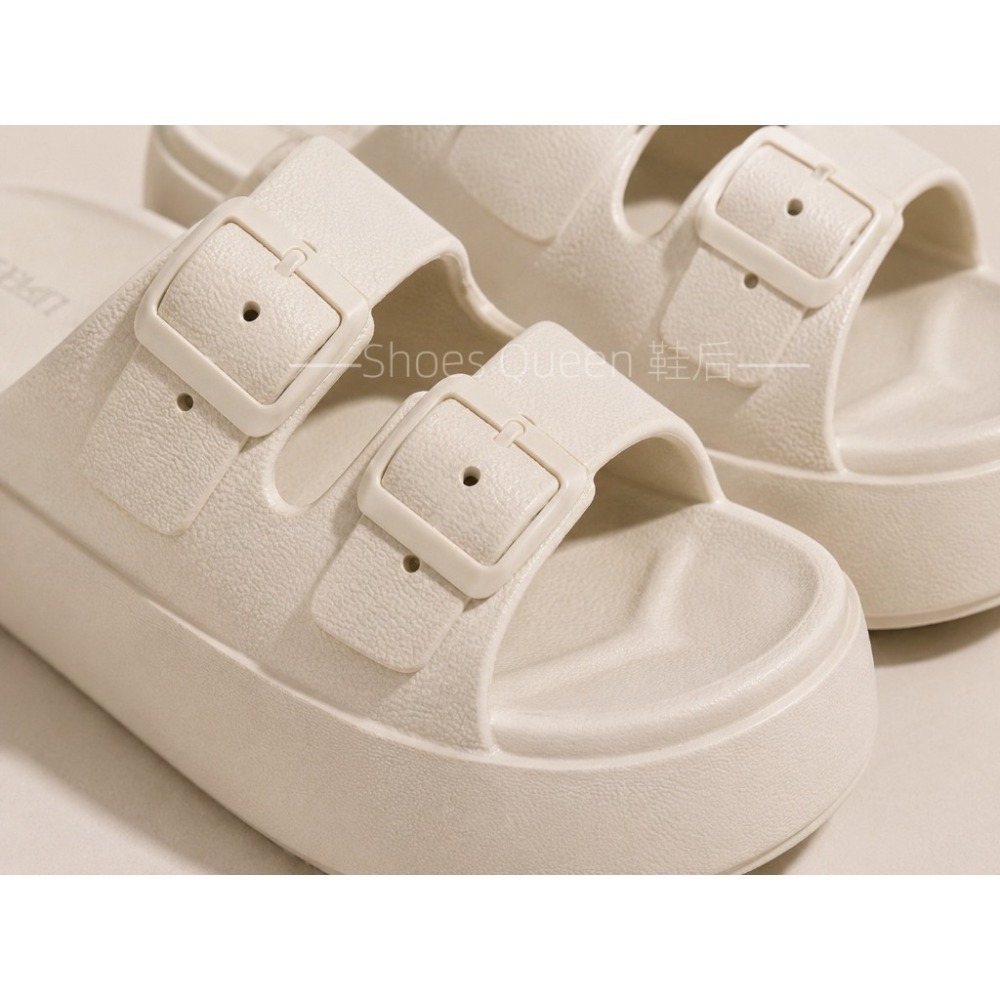 Shoes Queen | 台南現貨+預購 雨天可穿 ｜322輕奢厚底雙扣拖｜4.5cm增高顯腿長・雲感舒適一步到位-規格圖7