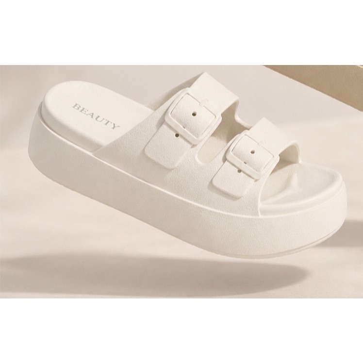 Shoes Queen | 台南現貨+預購 雨天可穿 ｜322輕奢厚底雙扣拖｜4.5cm增高顯腿長・雲感舒適一步到位-規格圖7