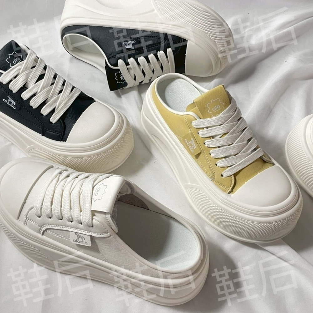 Shoes Queen | 台南現貨+預購 /  Q軟大頭厚底全皮半包鞋 862🔥運動 休閒鞋 懶人拖鞋-細節圖7