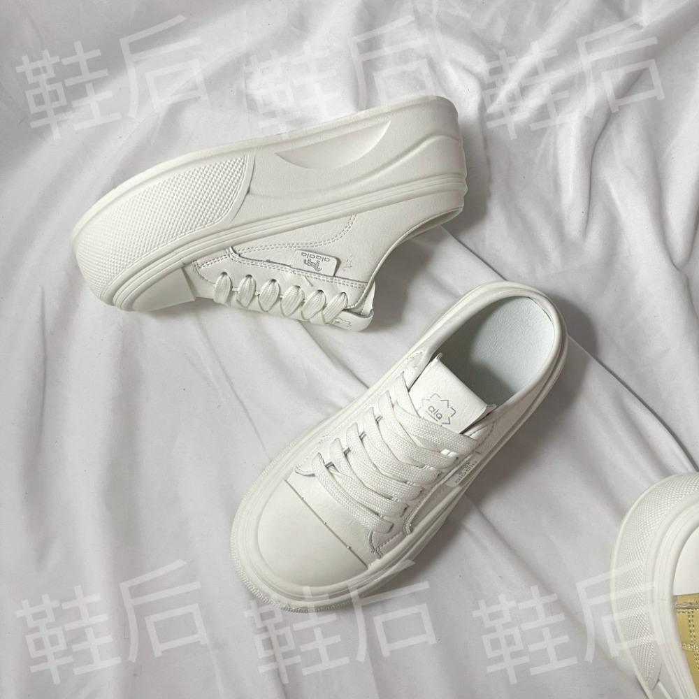 Shoes Queen | 台南現貨+預購 /  Q軟大頭厚底全皮半包鞋 862🔥運動 休閒鞋 懶人拖鞋-規格圖7