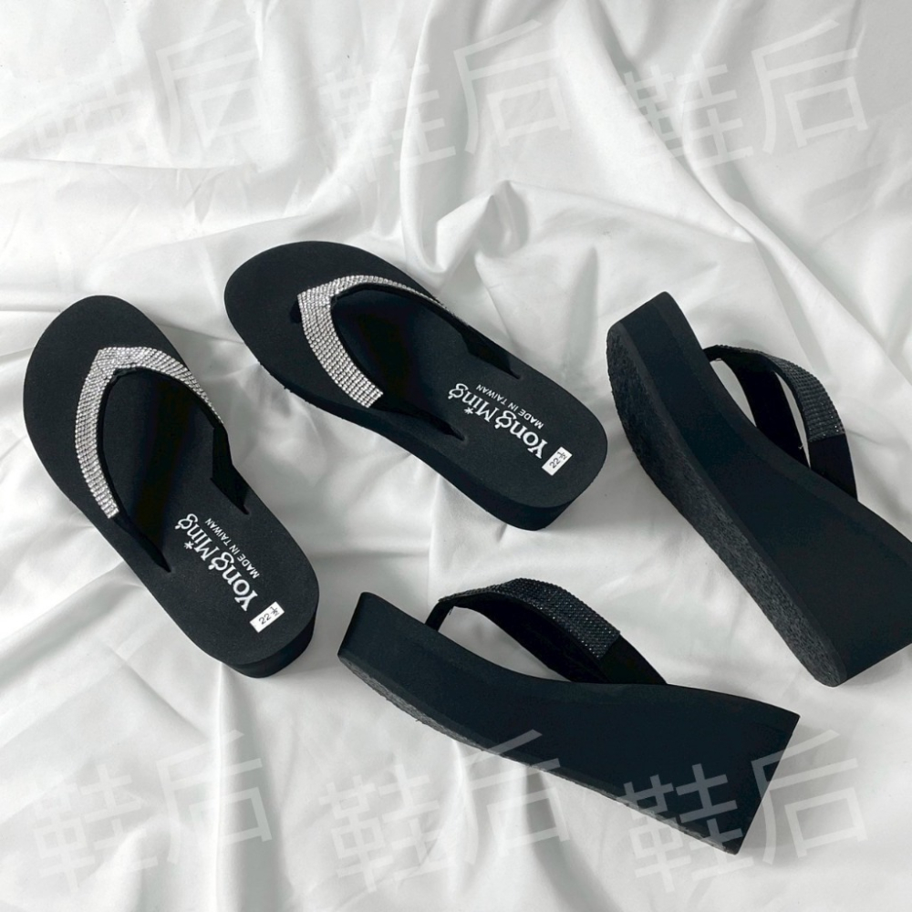 Shoes Queen | 🇹🇼 現貨+預購 / 輕量! 粗鑽厚底人字拖 589 💦 玩水 度假 #台灣製-細節圖2