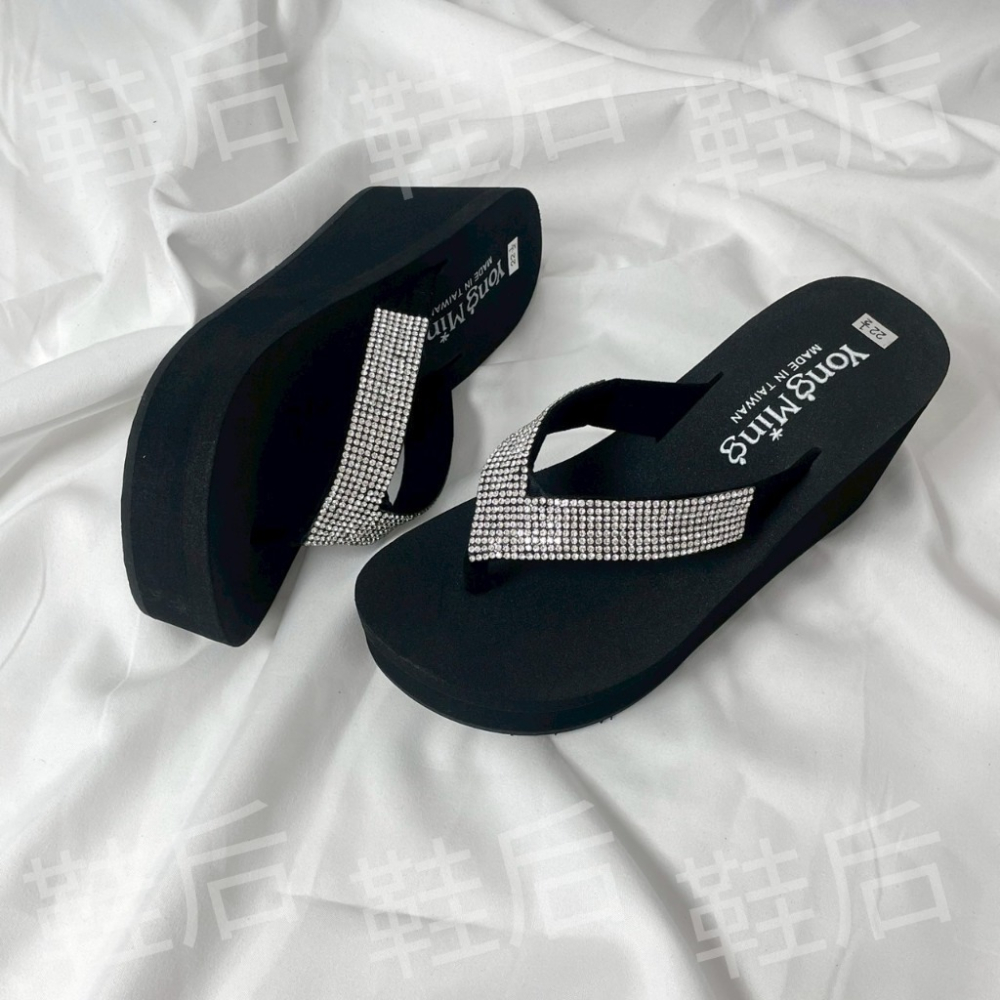 Shoes Queen | 🇹🇼 現貨+預購 / 輕量! 粗鑽厚底人字拖 589 💦 玩水 度假 #台灣製-細節圖5