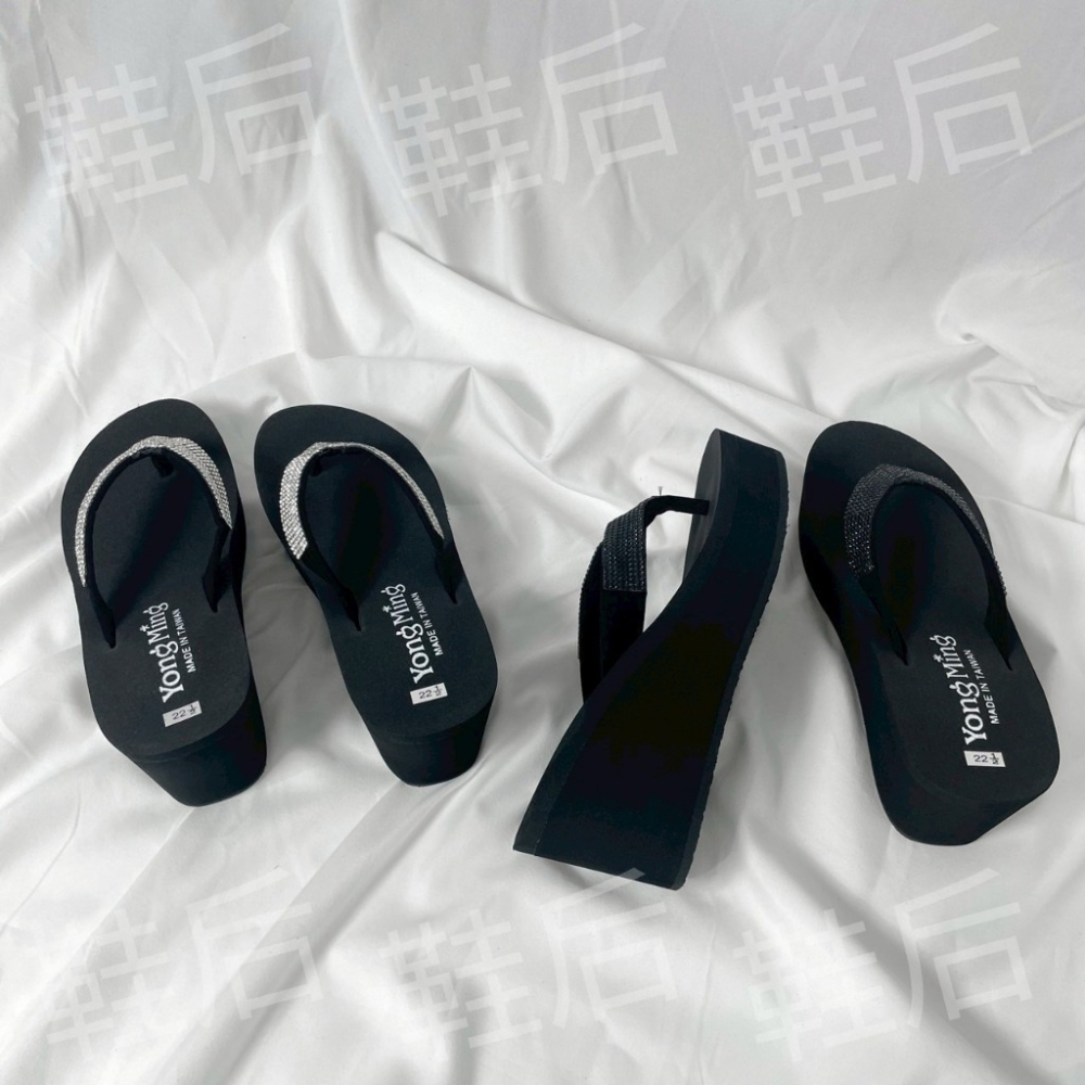 Shoes Queen | 🇹🇼 現貨+預購 / 輕量! 粗鑽厚底人字拖 589 💦 玩水 度假 #台灣製-細節圖6