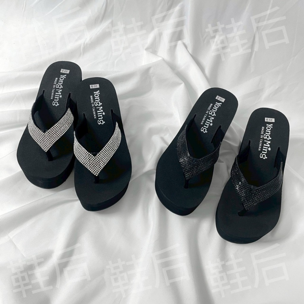 Shoes Queen | 🇹🇼 現貨+預購 / 輕量! 粗鑽厚底人字拖 589 💦 玩水 度假 #台灣製-細節圖7