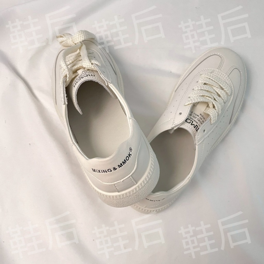 Shoes Queen | 台南現貨+預購 / 經典素面 皮革小白鞋 527⚡板鞋 #上學通勤必備-細節圖5