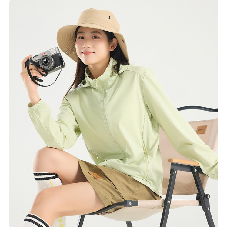 {BGB中大尺碼} UPF50+ 女款涼感冰絲防晒外套 連帽機車外套 薄款外套 BM02-細節圖3