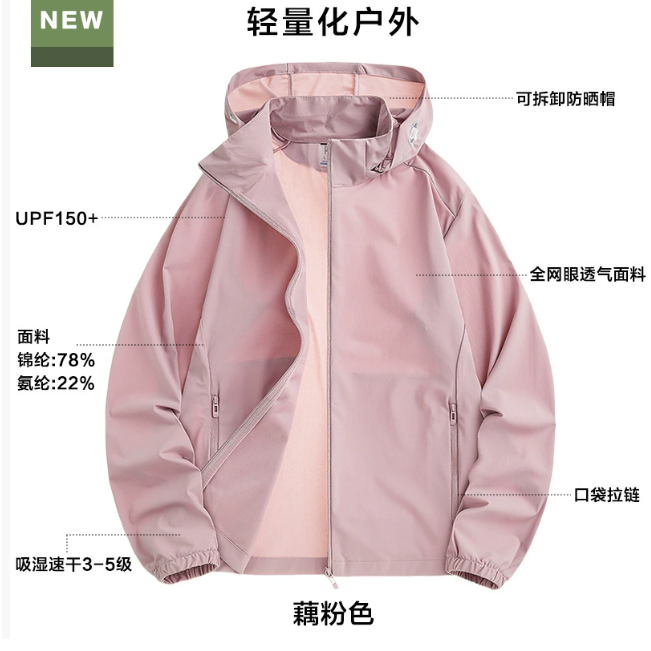 {BGB中大尺碼} UPF50+ 女款涼感冰絲防晒外套 連帽機車外套 薄款外套 BM02-細節圖6