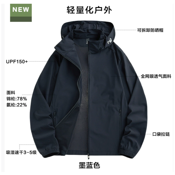 {BGB中大尺碼} UPF50+ 女款涼感冰絲防晒外套 連帽機車外套 薄款外套 BM02-細節圖5