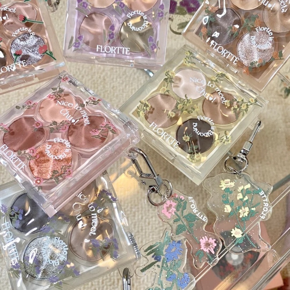 新品首發🌺 花洛莉亞 FLORTTE 初吻波波眼影 水波紋 四色眼影 眼影盤 花洛利亞 花洛利亞-細節圖3