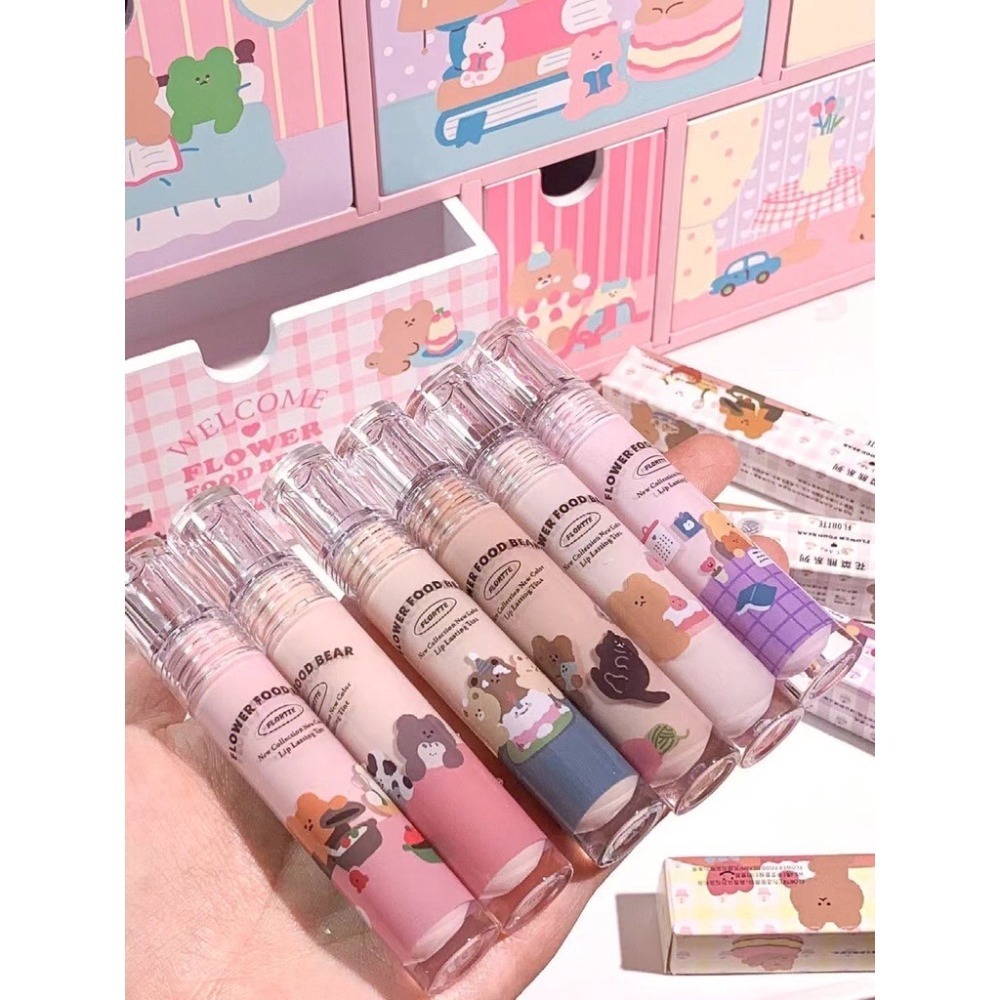 新品現貨🐻FLORTTE 花菜熊 打底唇霜 奶糕唇霜 初吻 唇泥 親親唇泥 唇線筆 花洛莉亞 花落利亞 奶油唇霜 口紅-細節圖4