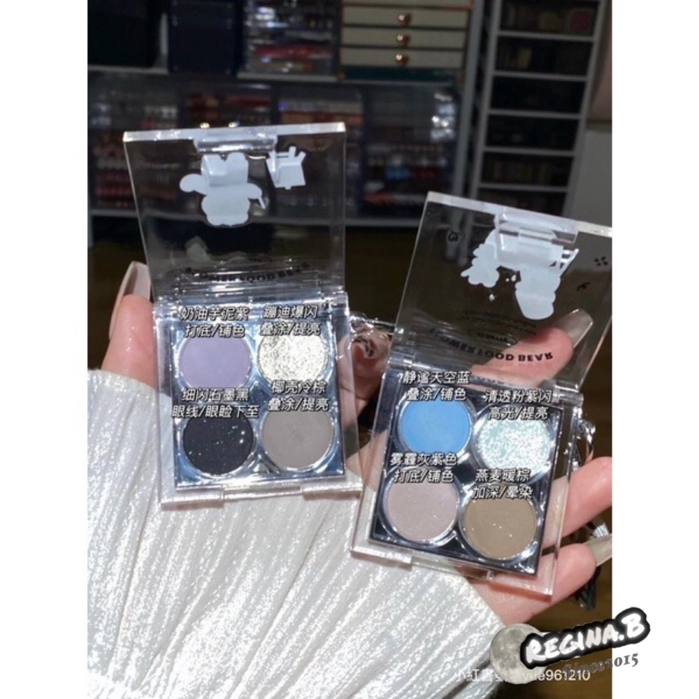 台灣現貨🐻FLORTTE 花洛莉亞 花菜熊 初吻波波眼影 初吻眼影 眼影 四色眼影 花洛莉亞 眼影 韓國 變色龍 眼影-細節圖2