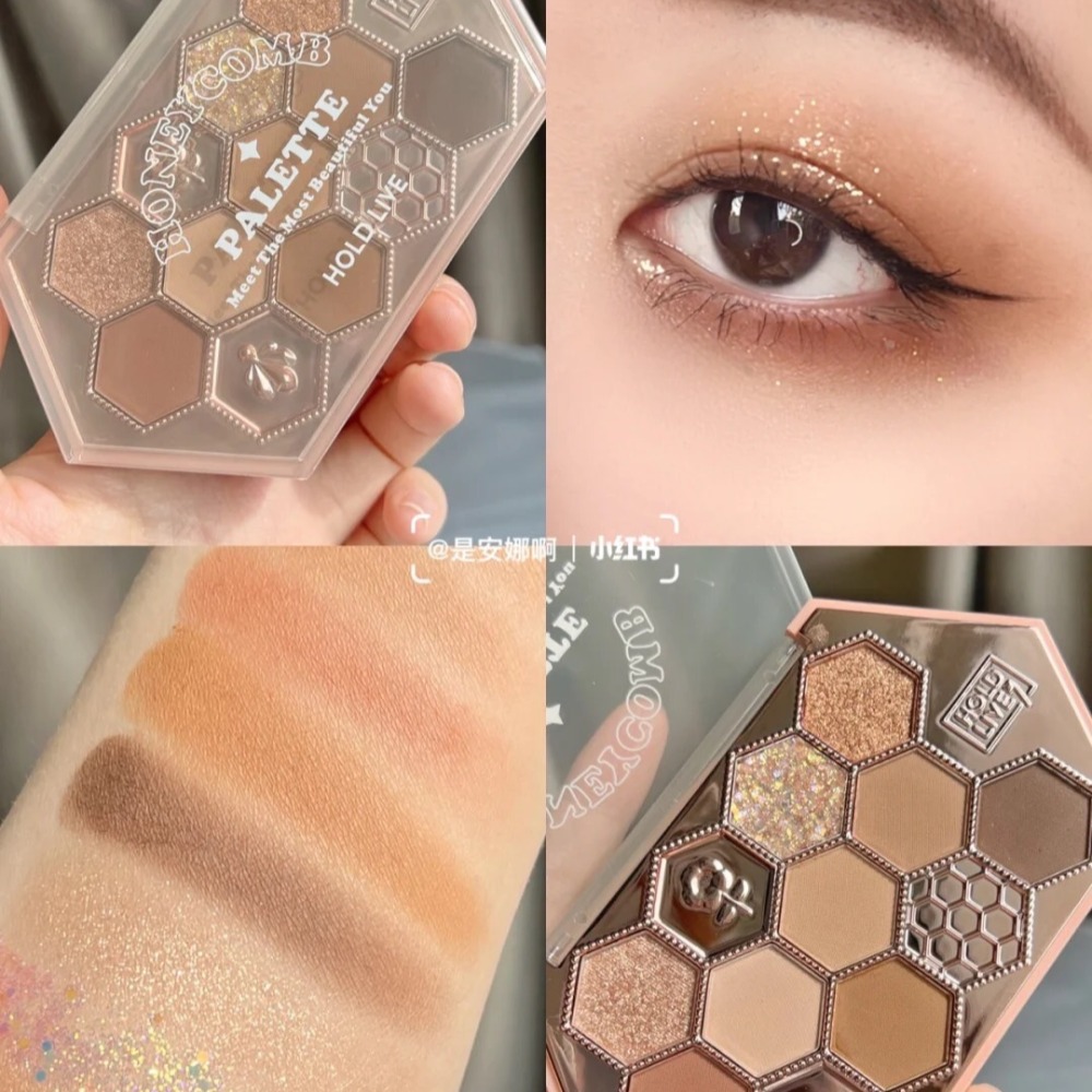 新品現貨🐝Hold Live  蜂巢 眼影盤 正品授權🌸 眼影盤 濕眼影 韓國 璀璨眼影-細節圖3