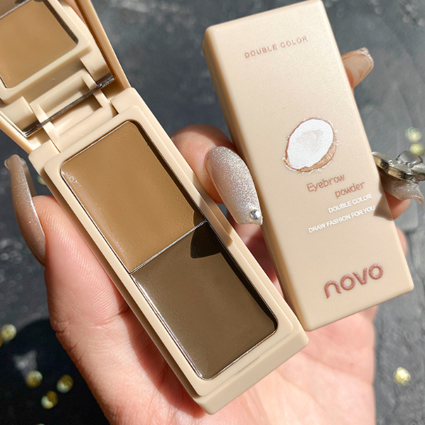 現貨 NOVO 正品授權 粉霜 眉粉  雙色眉膏  防水 防汗 自然顯色 染眉膏 眉筆 眉粉-細節圖3