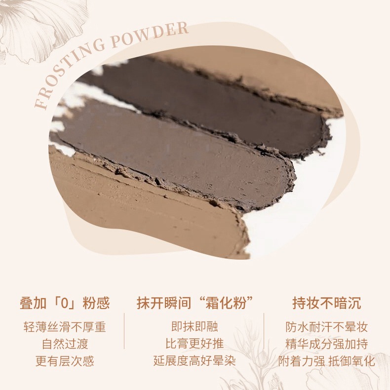 現貨 NOVO 正品授權 粉霜 眉粉  雙色眉膏  防水 防汗 自然顯色 染眉膏 眉筆 眉粉-細節圖7