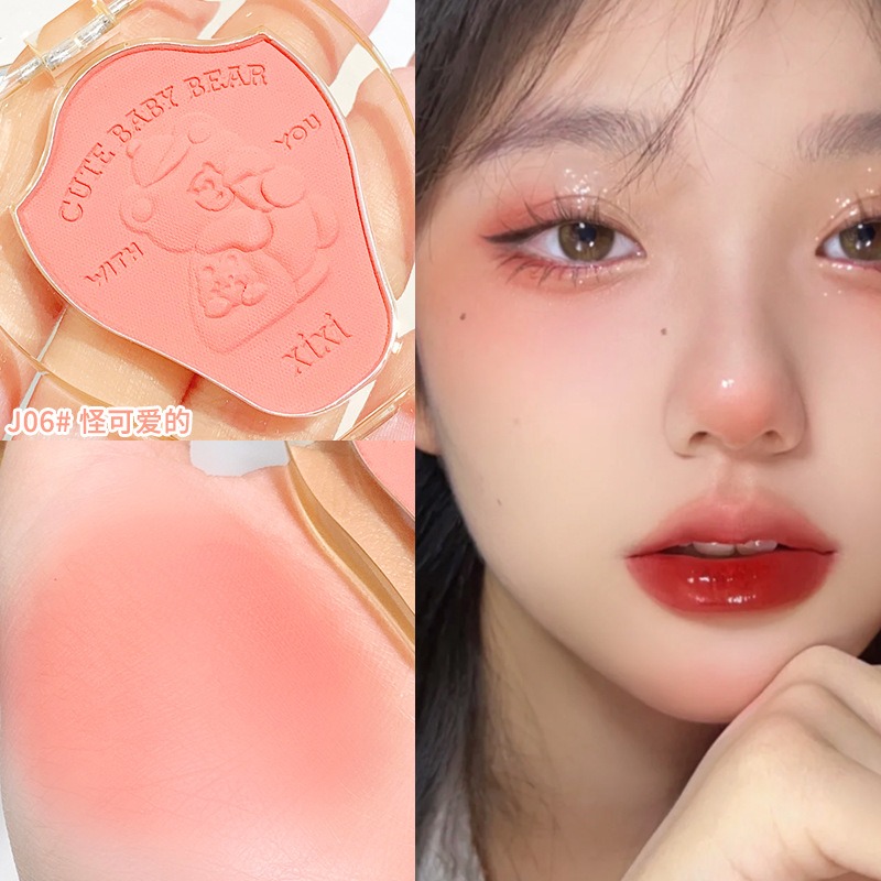 新品🐻XIXI 打工熊 反內卷 單色腮紅 自然 裸妝 提亮 修容 啞光 腮紅 腮藍-細節圖8