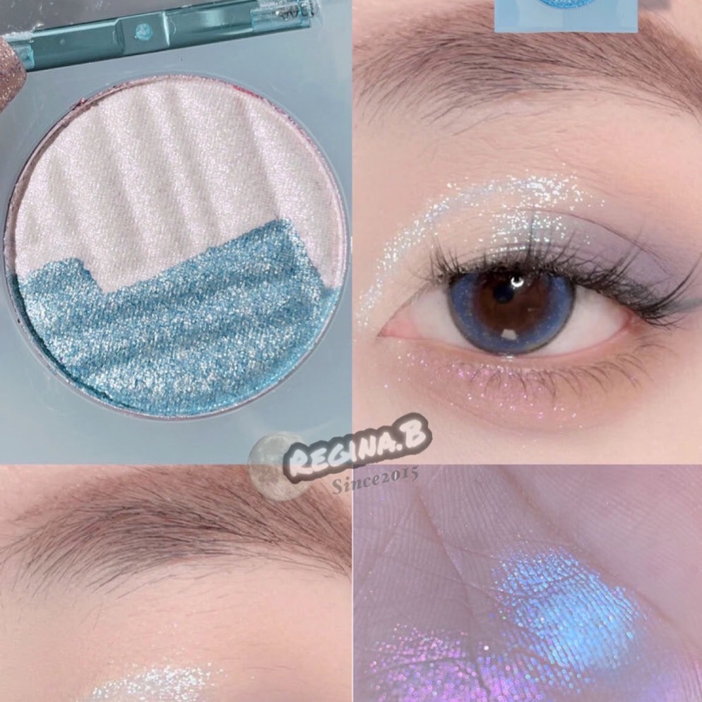 新品現貨💫kakashow 極光雙色 變色龍 高光 粉餅 珠光 閃粉 偏光 高光 修容-細節圖2