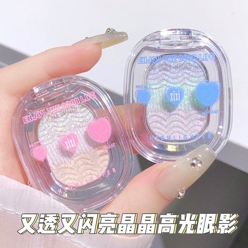台灣現貨 🌈XIXI 馬鈴薯泥 高光漸層 眼影盤 爆閃 細閃 臥蠶 高光 彩色 軟眼影-細節圖9