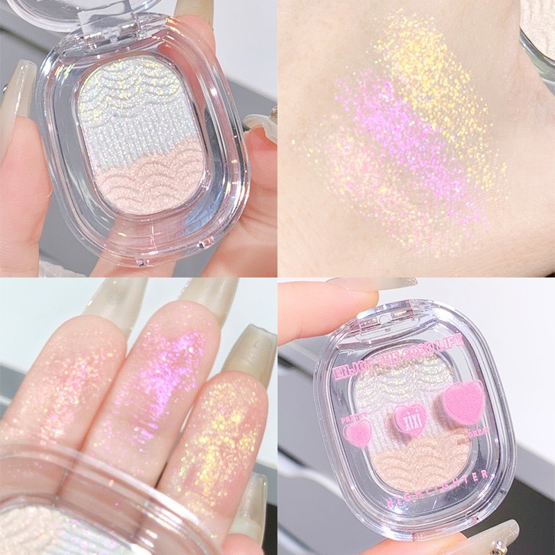 台灣現貨 🌈XIXI 馬鈴薯泥 高光漸層 眼影盤 爆閃 細閃 臥蠶 高光 彩色 軟眼影-細節圖11