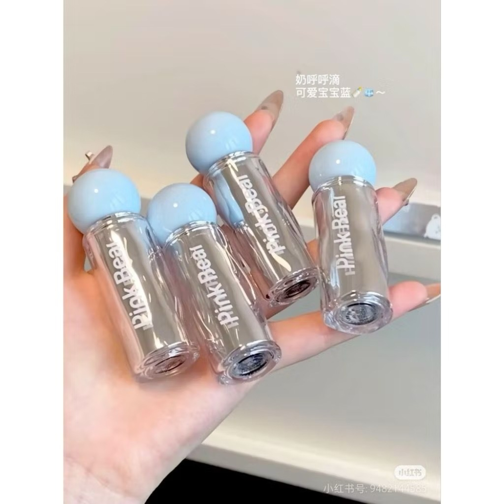 台灣現貨 pinkbear💦皮可熊 爆水唇泥 水精華 滋潤唇紋 不掉色 不沾杯 貼貼唇泥-細節圖8