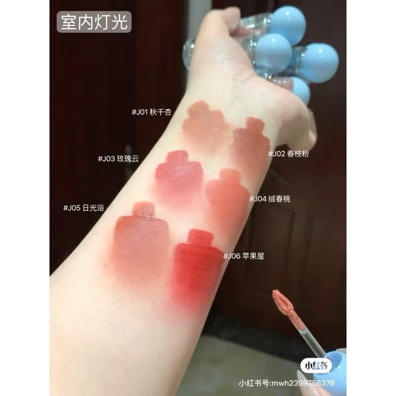 台灣現貨 pinkbear💦皮可熊 爆水唇泥 水精華 滋潤唇紋 不掉色 不沾杯 貼貼唇泥-細節圖9