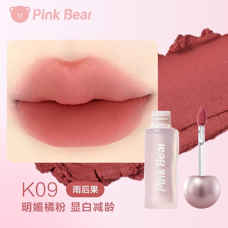 台灣現貨 pinkbear💦皮可熊 爆水唇泥 水精華 滋潤唇紋 不掉色 不沾杯 貼貼唇泥-規格圖11