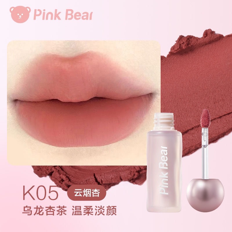 台灣現貨 pinkbear💦皮可熊 爆水唇泥 水精華 滋潤唇紋 不掉色 不沾杯 貼貼唇泥-規格圖11