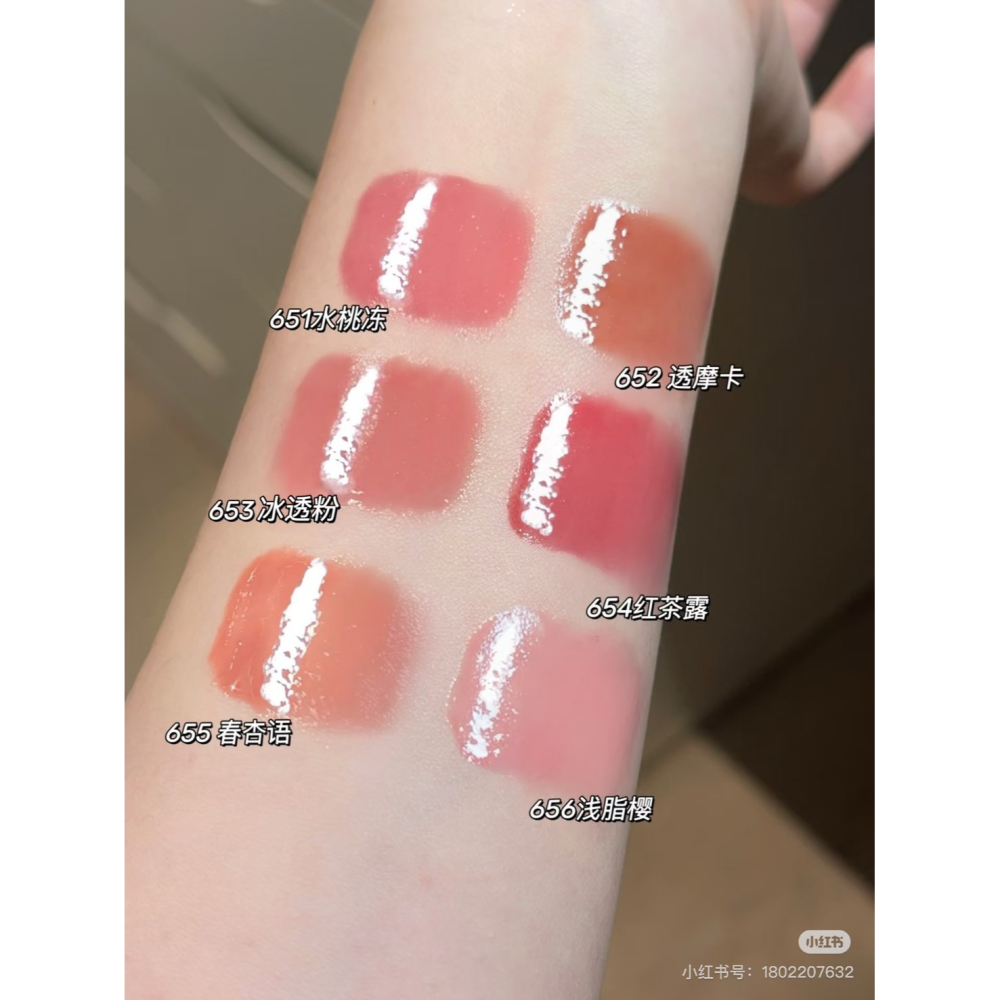 台灣現貨✨Joocyee 酵色冰透唇蜜 镜面水光 嘟嘟唇 酵色唇蜜 口紅 唇膏-細節圖3