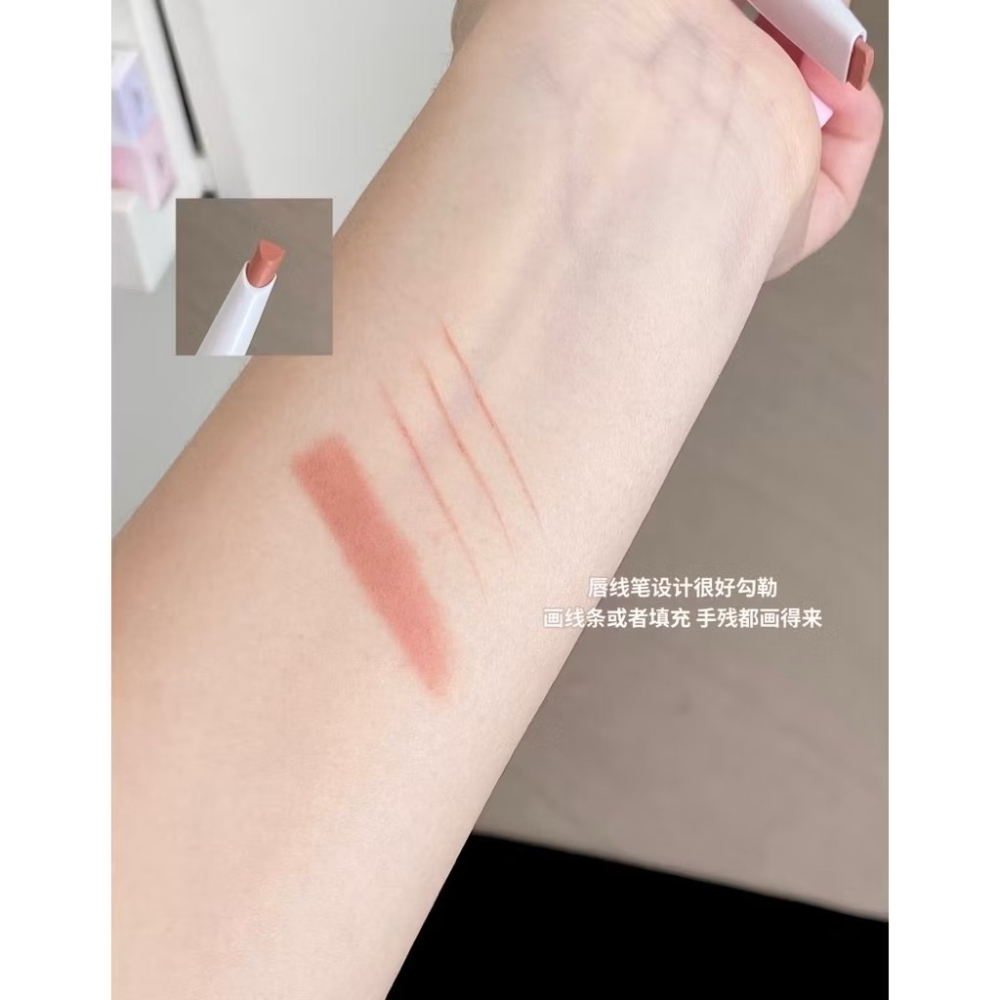 新品現貨🌸FLORTTE 花洛莉亞 彩虹泡泡 雙頭唇線 筆唇蜜 唇釉 口紅二合一-細節圖6