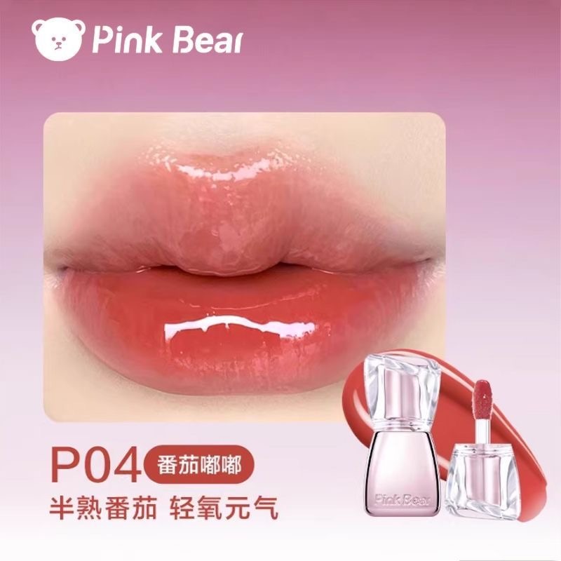 現貨秒出✨PINKBEAR 皮可熊 水光豐唇蜜 鏡面唇釉 透明感疊擦 滋潤嘟嘟唇 少女心嘟嘟唇-規格圖7