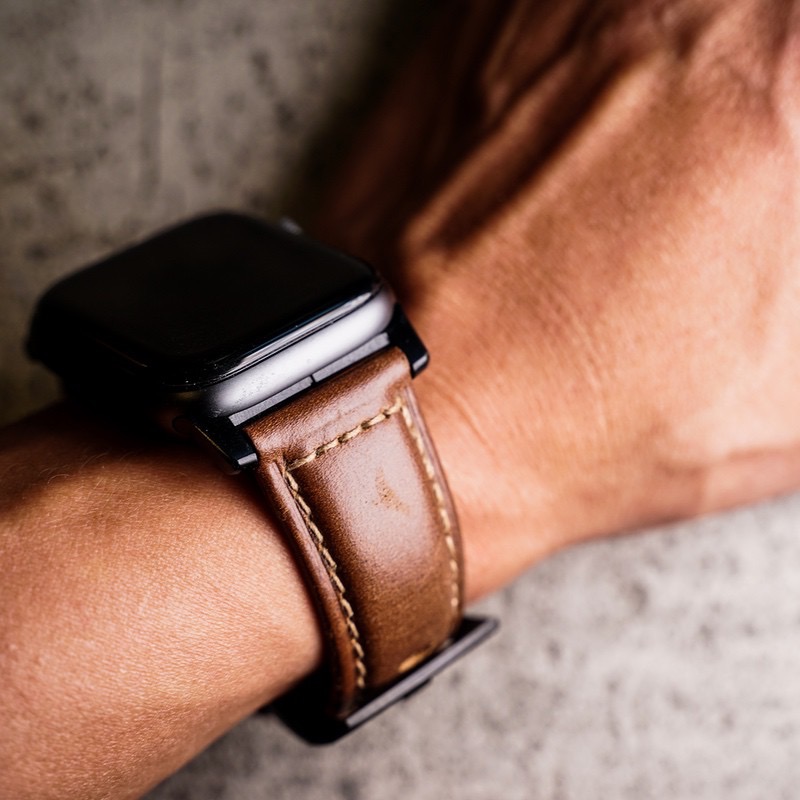 【MacStore現貨】NOMAD/Horween 皮革錶帶/義大利小牛皮錶帶/縫線設計/Apple Watch-細節圖4