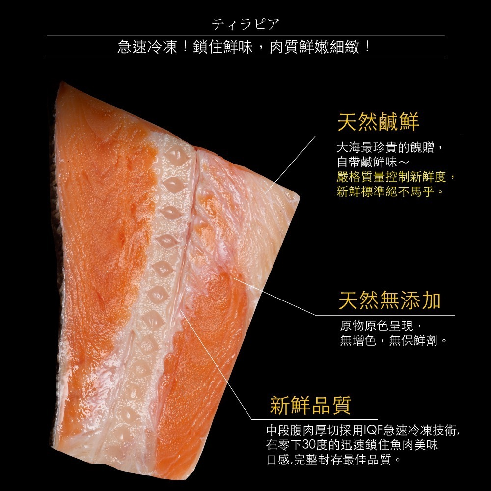 智利鮭魚尾排  300g±10%／包／20%冰【赤豪家庭私廚】-細節圖3