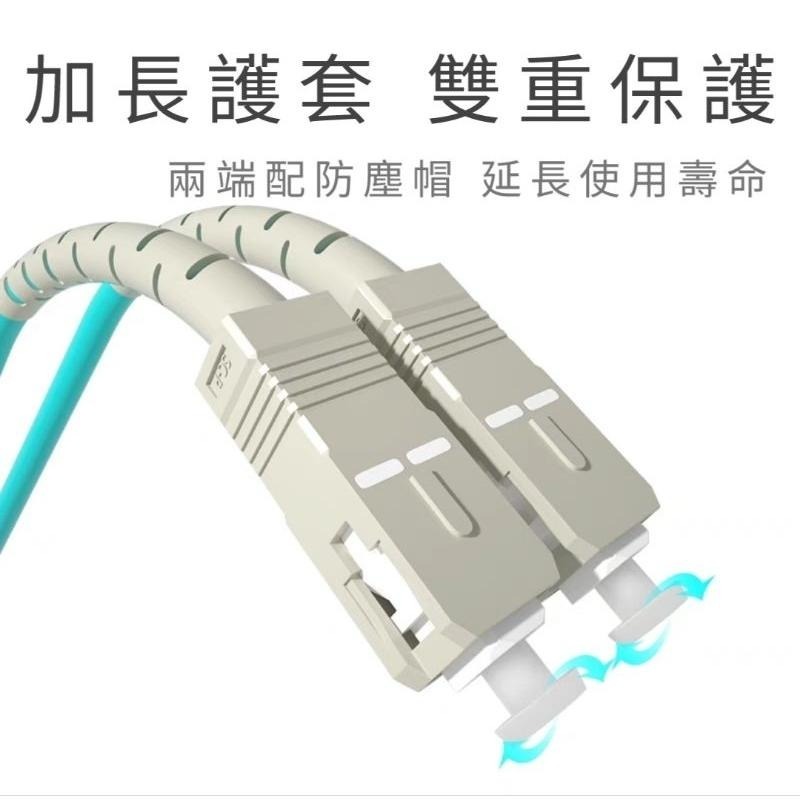<專業級>光纖跳線OM3 尾纖 om3 多模 雙芯 50/125u SC LC ST FC 水藍色 現貨-細節圖3