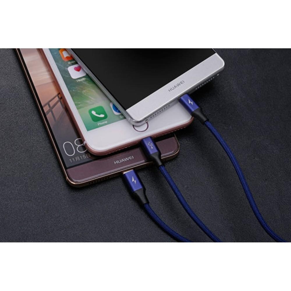 【Baseus】倍思極速系列 一拖三數據線3A 1.2M 紅/藍 任選-細節圖5