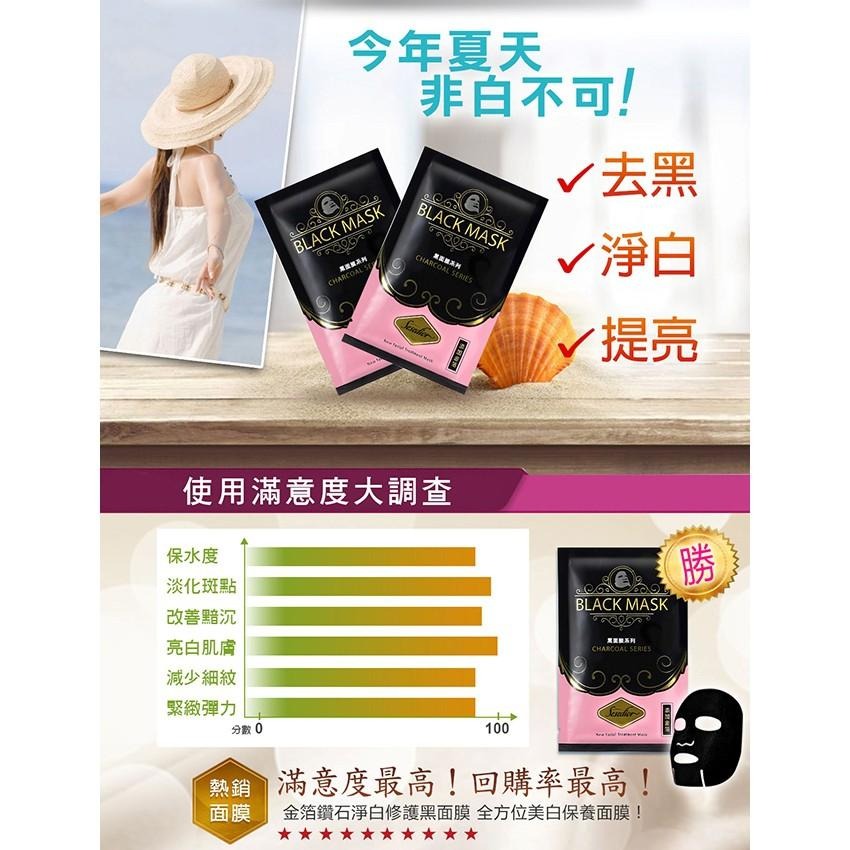 Sesedior 希希娣兒-金箔鑽石淨白修護黑面膜20片【裸片】-細節圖4