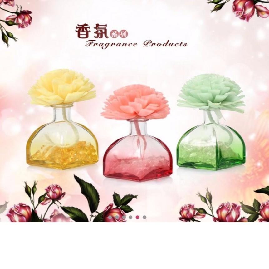 Sesedior 希希娣兒-冰晶玻璃檀香牡丹擴香花組(含開運水晶)-細節圖3