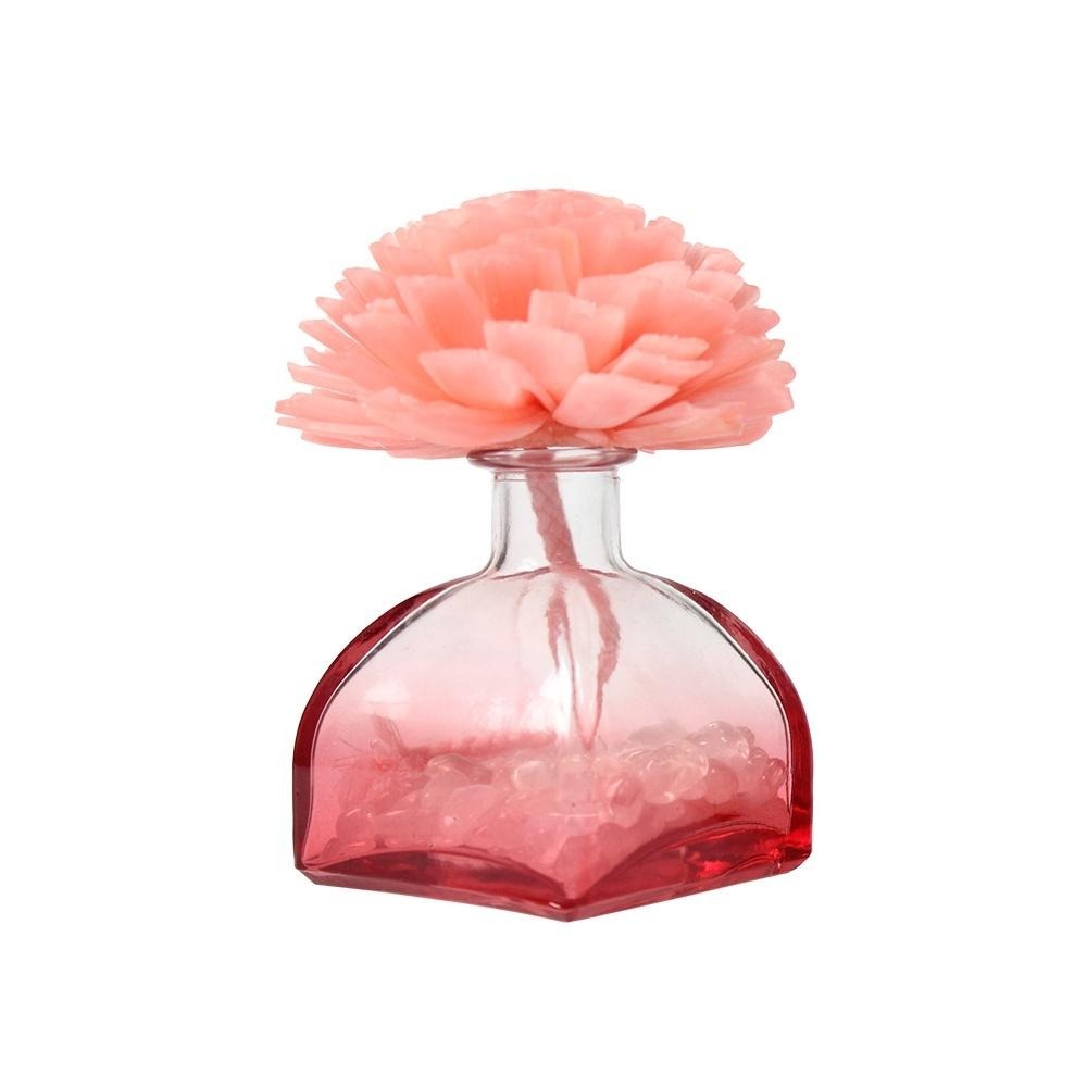 【Sesedior】冰晶玻璃玫瑰牡丹擴香花組(含開運水晶)-細節圖2