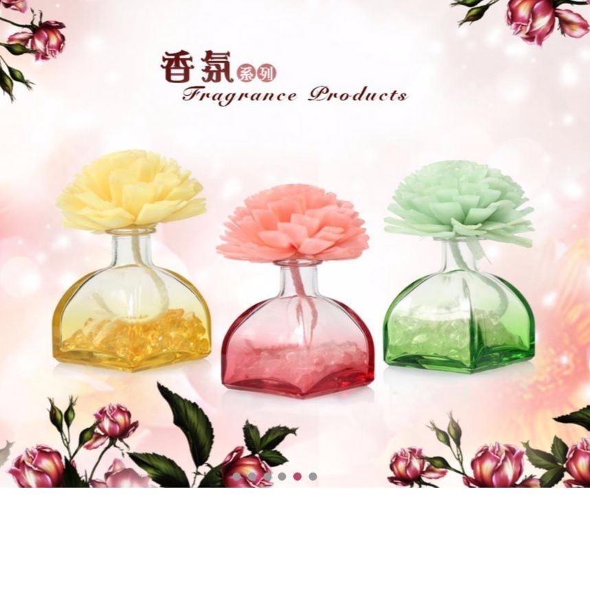 Sesedior 希希娣兒-冰晶玻璃琥珀牡丹擴香花組(含開運水晶)-細節圖3