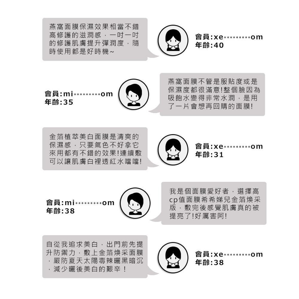 Sesedior 希希娣兒-經典金箔系列面膜(煥采/玫瑰/燕窩)【裸片】-細節圖4