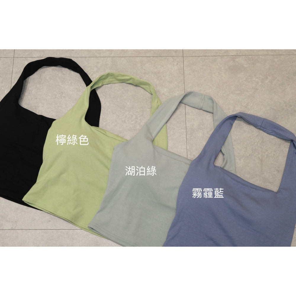 4色 超柔棉美式掛脖背心附胸墊款-細節圖11