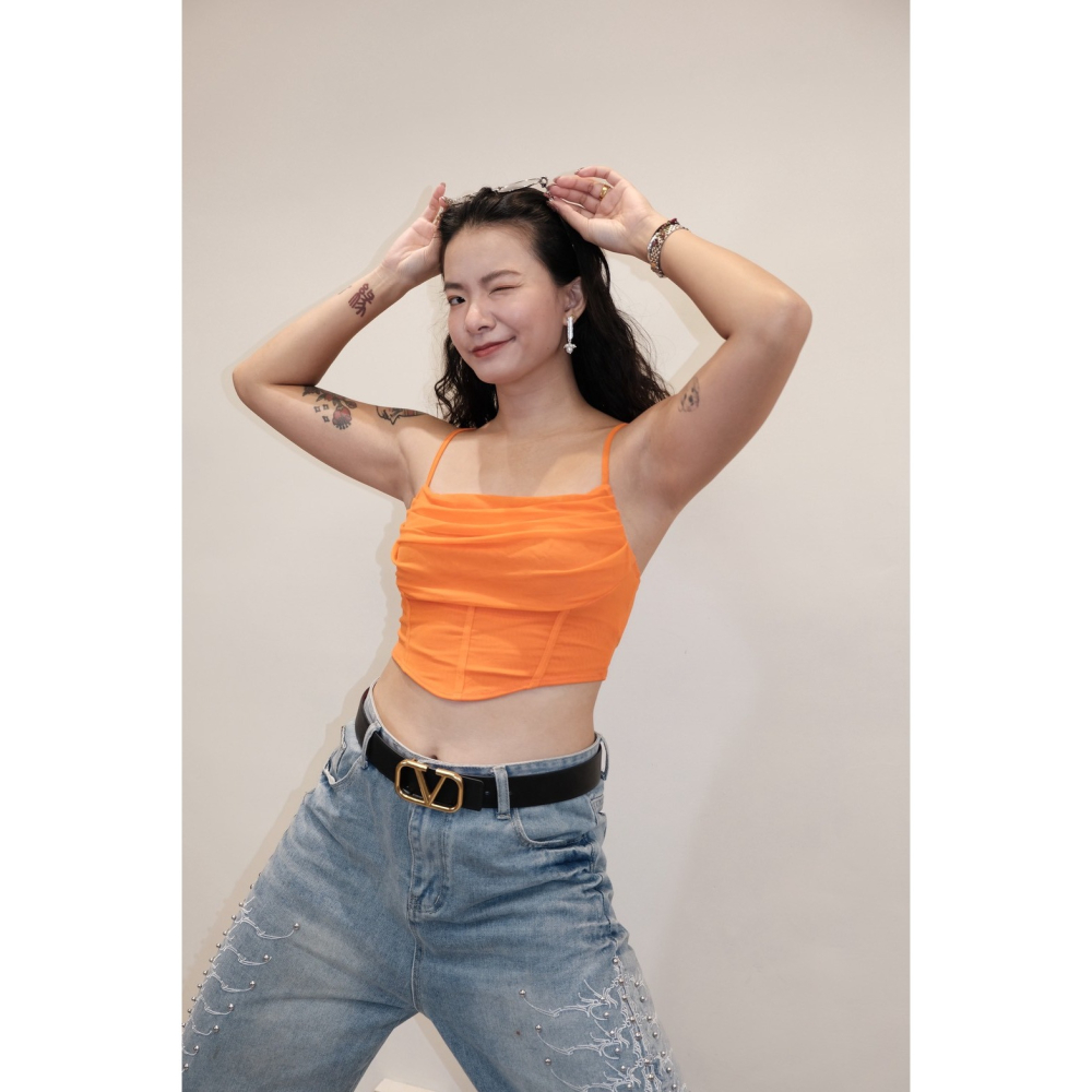 5色 馬甲型網紗背心-細節圖2