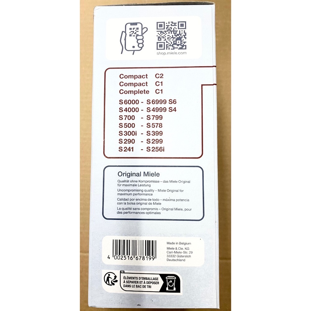 新包裝 德國 MielE HyClean 3D (FJM)真空集塵袋/SF-HA 50 空氣清淨濾網(非台灣公司貨)-細節圖3