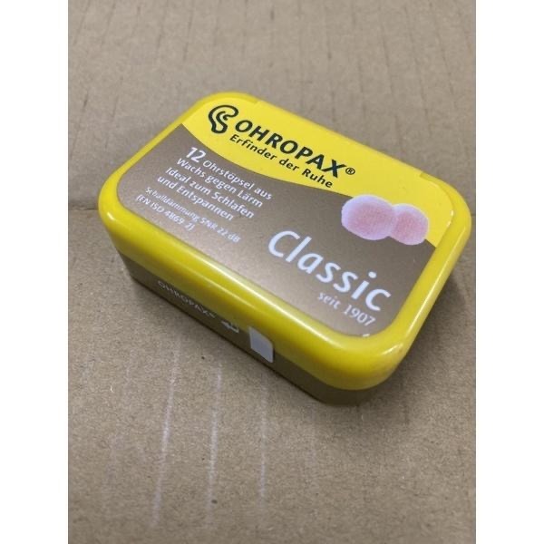 德國輸入進口OHROPAX CLASSIC經典蠟丸耳塞＊20個紙盒裝／12顆塑膠盒裝-細節圖4