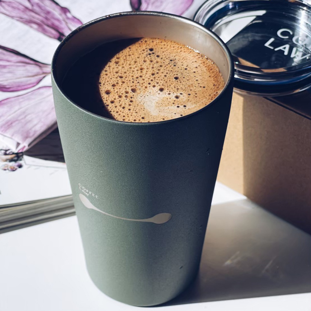 COFFEE LAW 不鏽鋼雙層隨行杯 (含杯蓋)-細節圖3