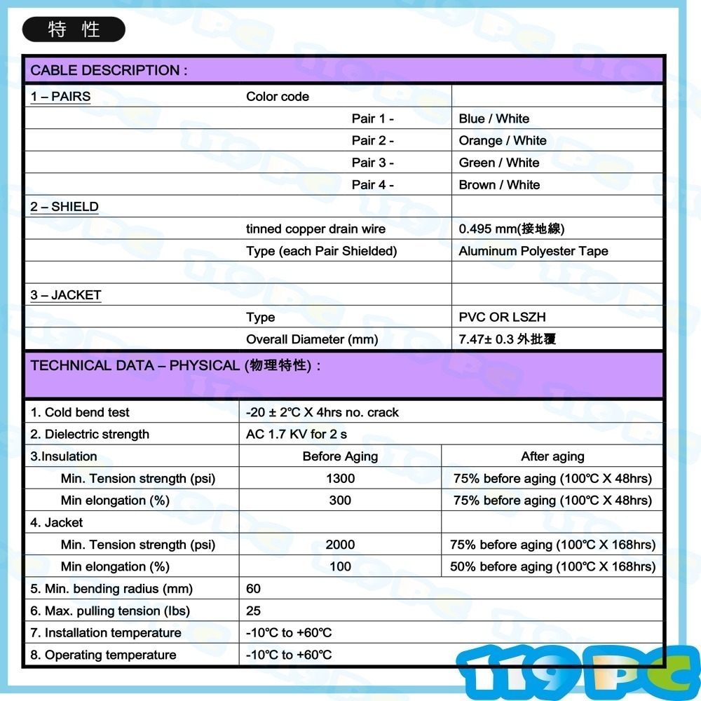 CAT6A  FTP鋁箔遮蔽網路線5米10米15米20米25米30米35米40米45米50米鋁箔隔離台灣製-細節圖5