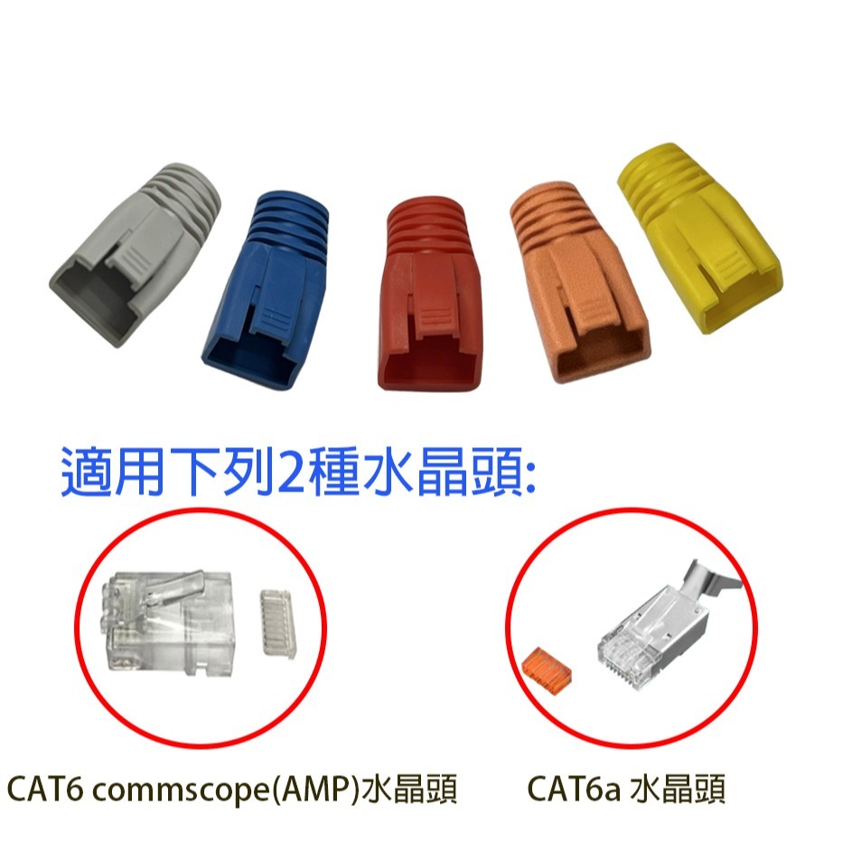 CAT6A 二件式全遮蔽式水晶頭 RJ-45網路接頭 透明頭 8P8C 50U鍍金 台灣製-細節圖4