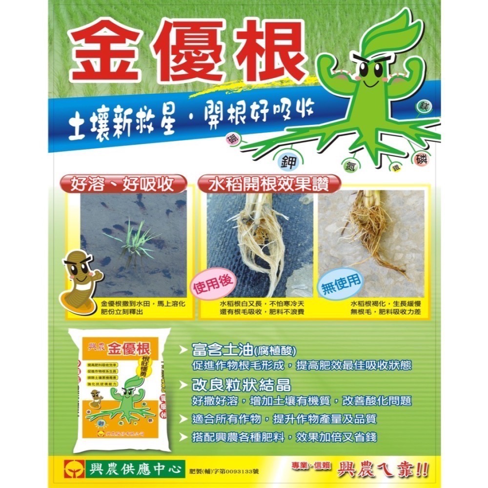 [意足] (腐植酸) 興農 金優根-粒 1kg 腐植酸 增加肥料吸收 促進根系生長 改善土壤 抗逆境 多肉 蕨類 玫瑰-細節圖2
