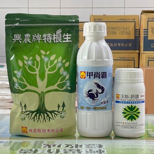[意足] (草莓丟灌這組農友尚ㄜ樂) 興農 特根生500g + 甲尚霸1L + 沃斯鈣鎂600g 抗逆境 降低缺株率-規格圖1