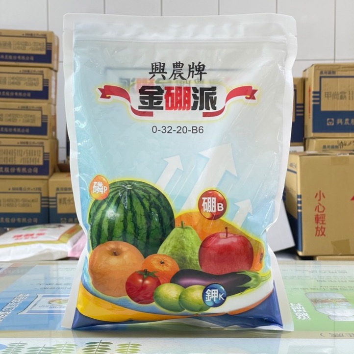 [意足] (新品上市 | 促進花、果品質)  興農 金硼派 1kg 適合各式作物 助花器生長 結果 提高果實品質-規格圖1
