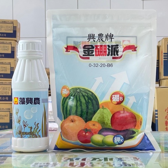 [意足] (促進花、果品質增質量) 興農 藻興農 500ml + 金硼派 1kg 適合各式作物-規格圖1
