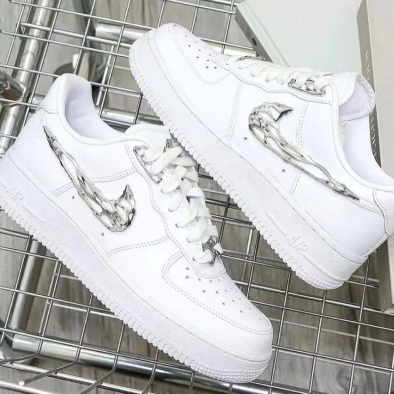 Nike Air Force 1 金屬液態銀 FV3616-101-細節圖7